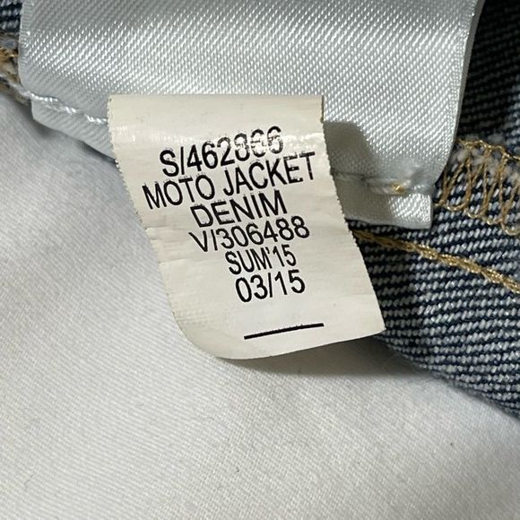 Banana Republic Moto Denim Petite Jacket Size Medium - Picture 9 of 12